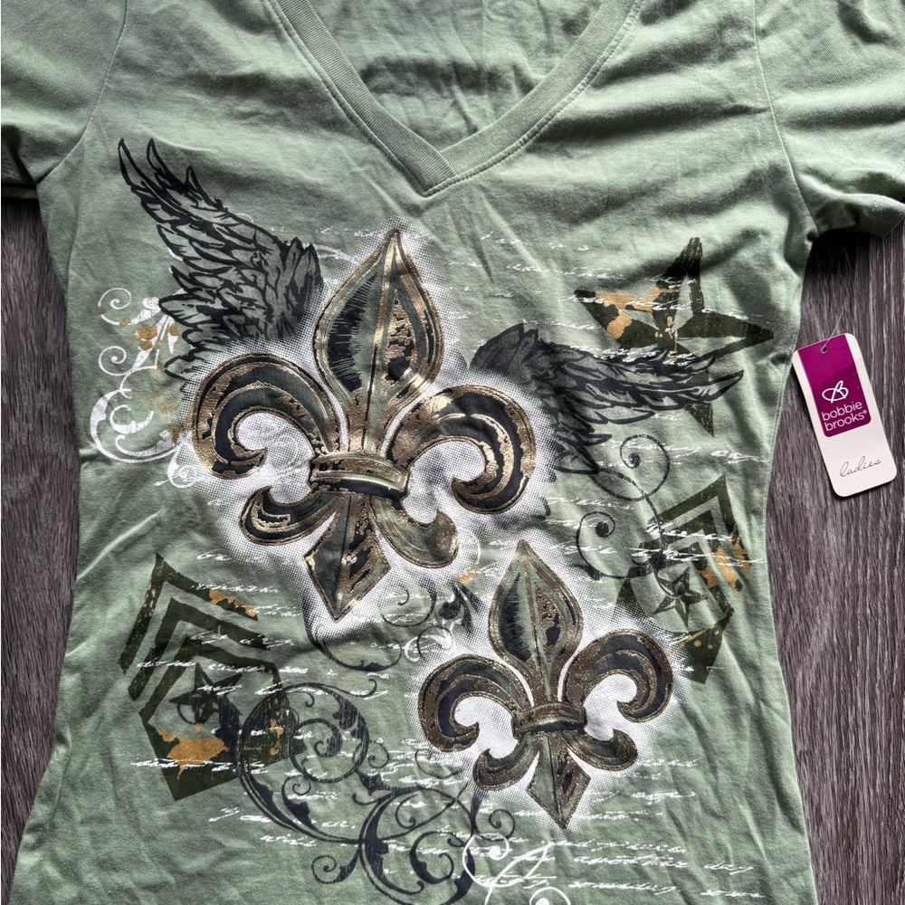 NWT Deadstock Y2K Affliction Style Bobbie Brooks Shirt size Small - Picture 3 of 7